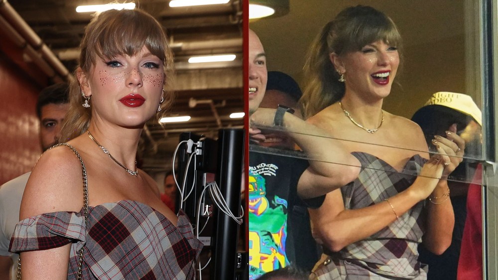 Taylor Swift arrives prior to a game between the Kansas City Chiefs and the New Orleans Saints on Oct. 7 in Kansas City, Missouri.