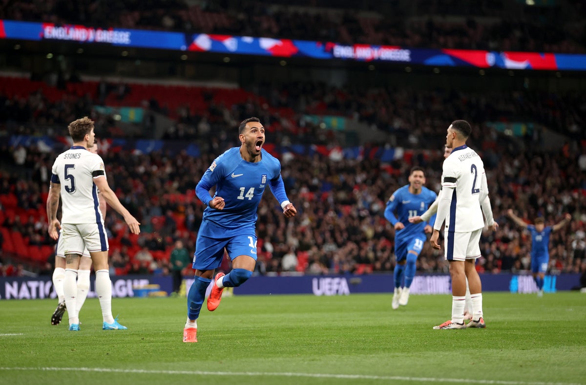 England vs Greece LIVE: Nations League result and reaction as hosts concede calamitous late goal