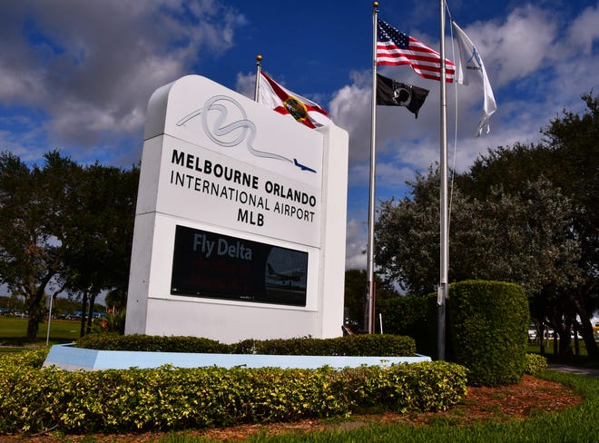 The Melbourne Orlando International Airport where Hurricane Milton on Oct. 9, 2024 blew a massive hole in the roof.