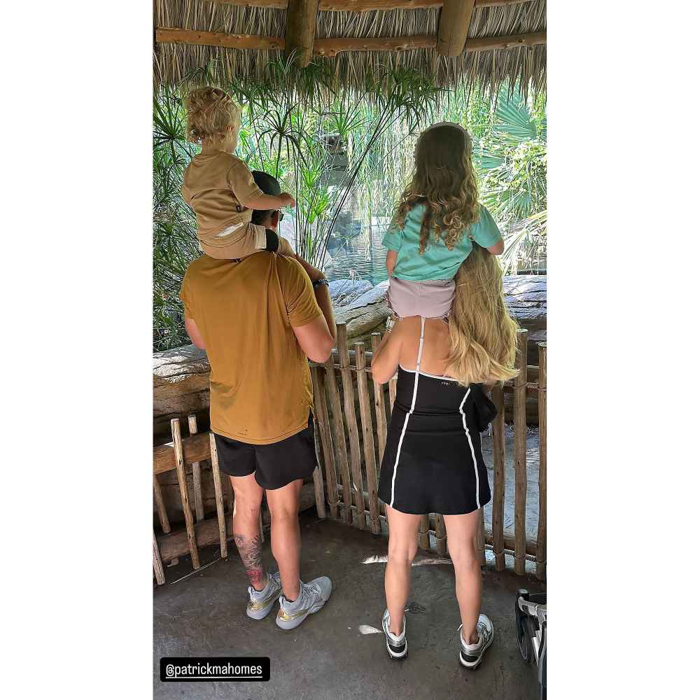 Patrick Mahomes and Pregnant Wife Brittany Mahomes Take Kids to the Zoo 2