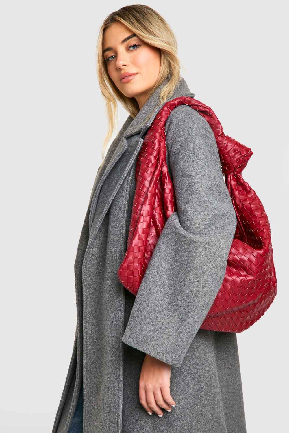 Boohoo woven handbag