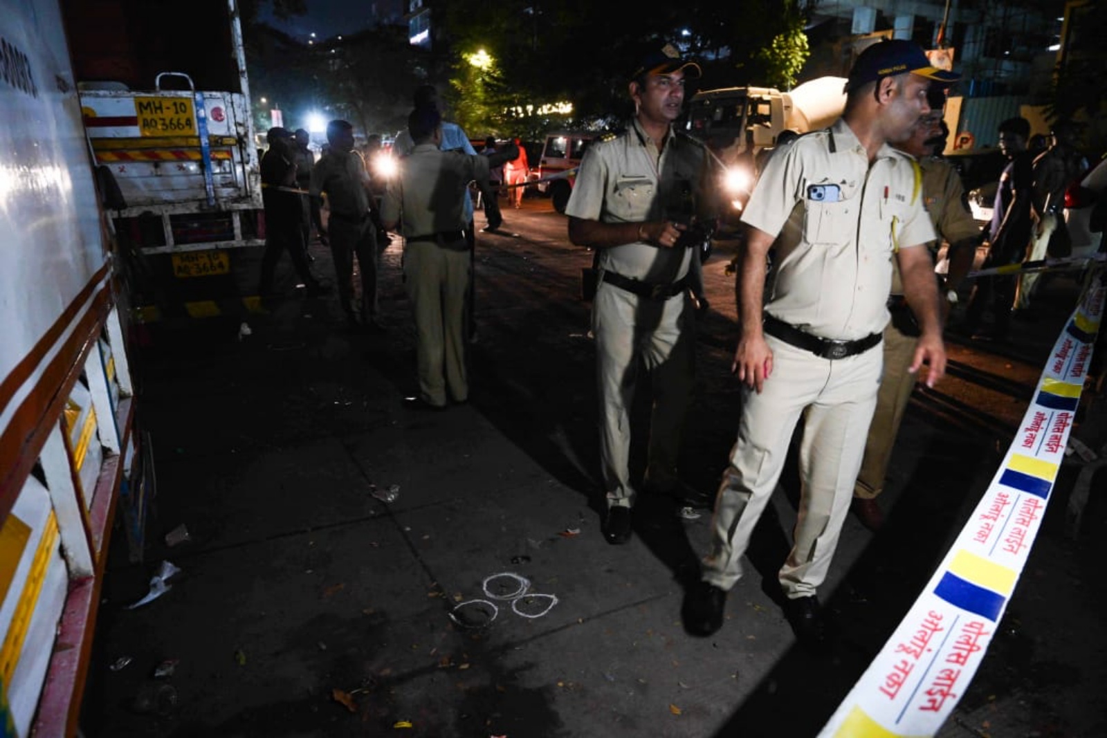 A view of the location where NCP leader Baba Siddique was shot at, at Bandra East in Mumbai on 12 October 2024. (Express Photo)