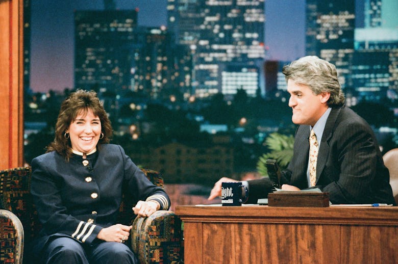 Professional boxer Christy Martin during an interview with host Jay  Leno 