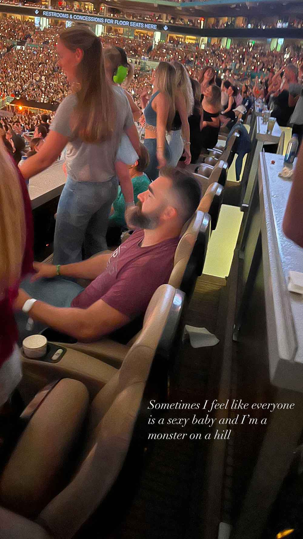 Jason Kelce Falling Asleep at Taylor Swift’s ‘Eras Tour’ Is Hilariously Peak Dad Behavior