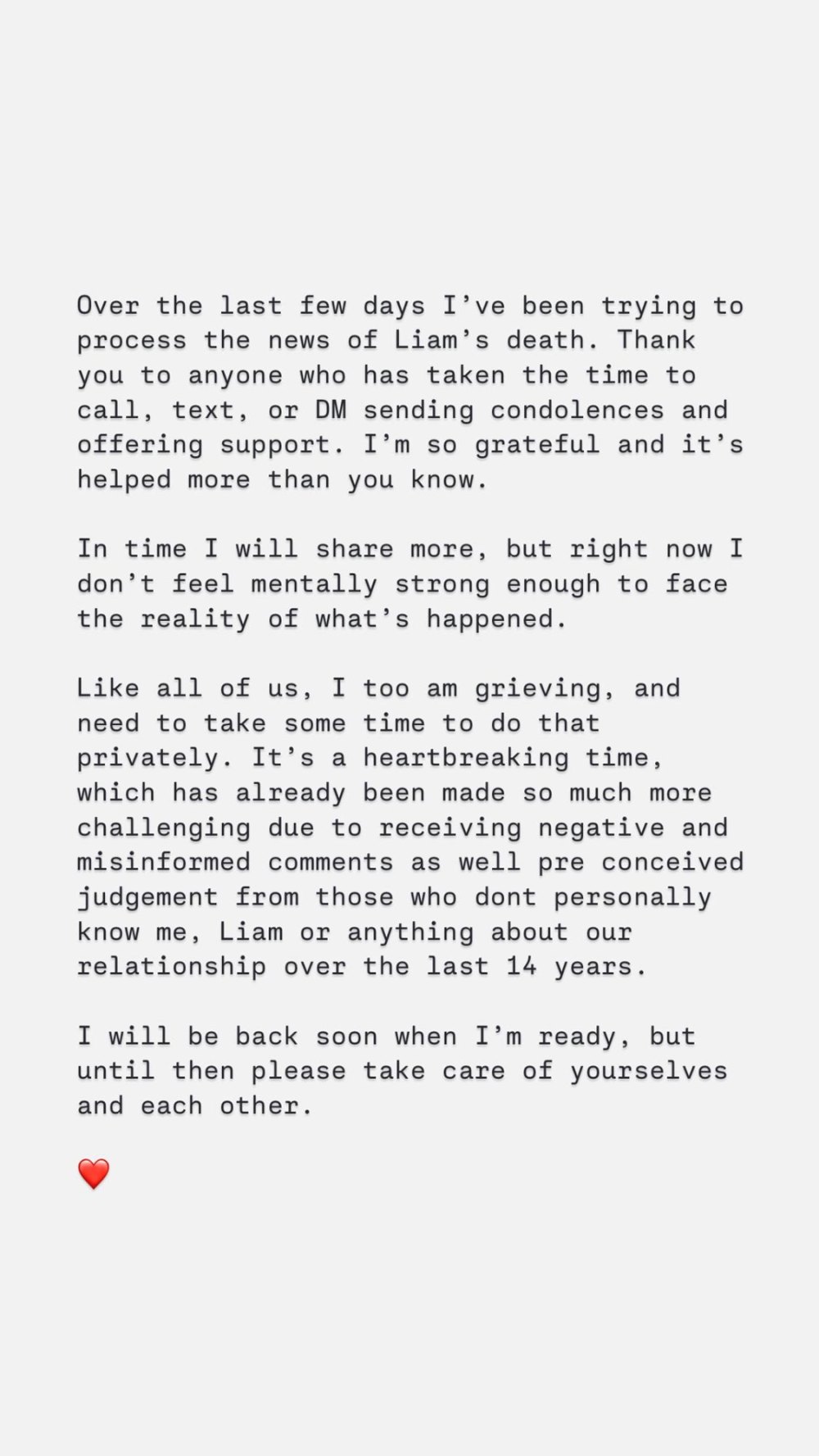 Danielle Peazer Pays Tribute to Ex Liam Payne