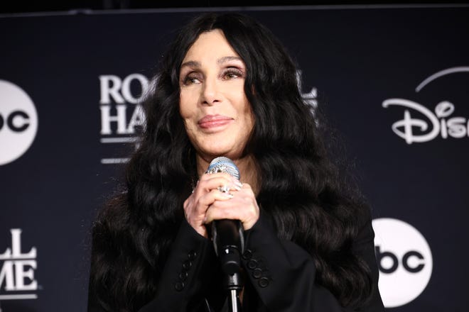 CLEVELAND, OHIO - OCTOBER 19: Inductee Cher speaks in the press room during the 2024 Rock & Roll Hall Of Fame Induction Ceremony streaming on Disney+ at Rocket Mortgage Fieldhouse on October 19, 2024 in Cleveland, Ohio. (Photo by Arturo Holmes/Getty Images for The Rock and Roll Hall of Fame)