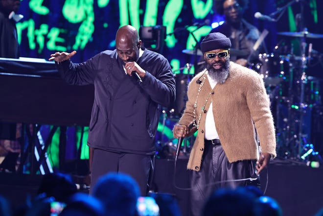 CLEVELAND, OHIO - OCTOBER 19: Posdnuos and Tariq Trotter performs onstage during the 2024 Rock & Roll Hall Of Fame Induction Ceremony streaming on Disney+ at Rocket Mortgage Fieldhouse on October 19, 2024 in Cleveland, Ohio. (Photo by Theo Wargo/Getty Images for The Rock and Roll Hall of Fame)