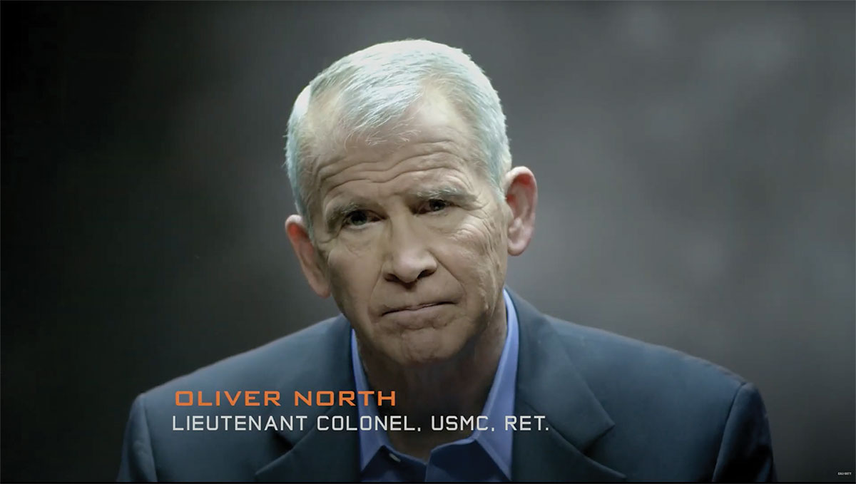 Reporting for duty: Oliver North discusses the future of war in the “official investigative documentary trailer” for Black Ops II.