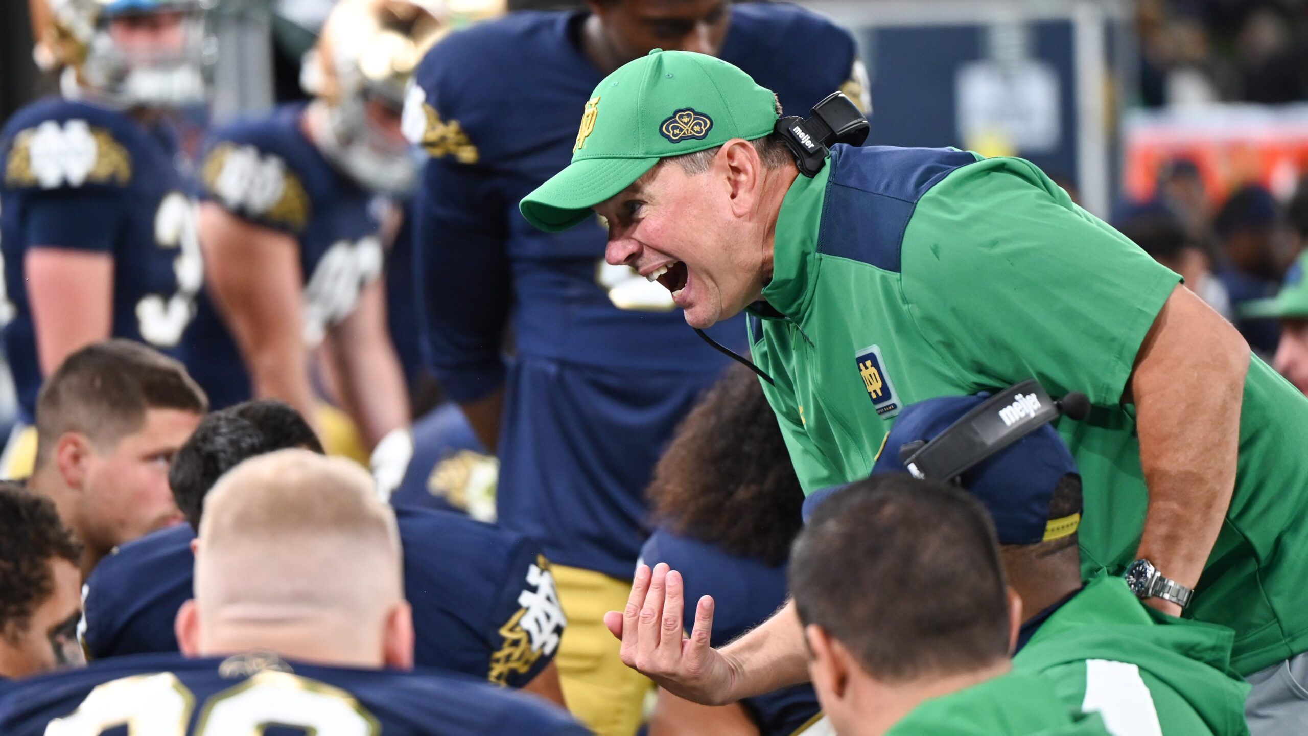 Why is Notre Dame-Navy football game at MetLife Stadium in 2024?