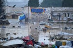 TOPSHOT - A flooded slum area is pictured in Picanya, near Valencia, eastern Spain, on October 30, 2024. Floods triggered by torrential rains in Spain's eastern Valencia region has left 51 people dead, rescue services said on October 30. (Photo by Jose Jordan / AFP) (Photo by JOSE JORDAN/AFP via Getty Images)