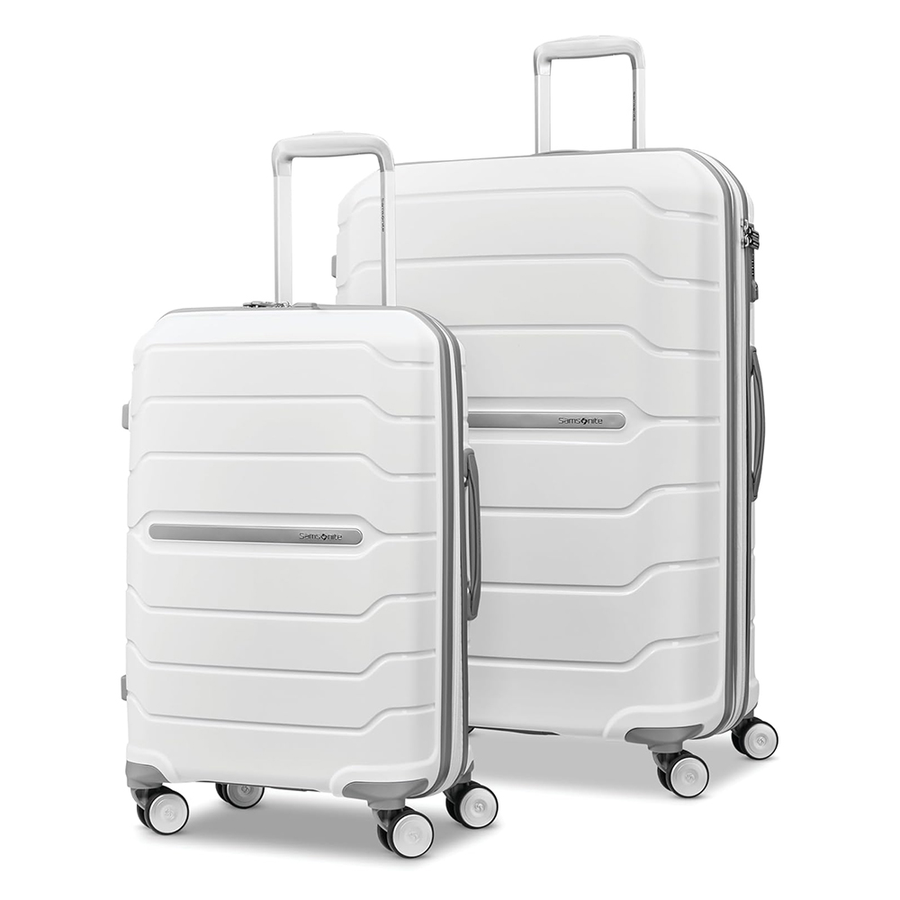 Samsonite Freeform Hardside Expandable with Double Spinner Wheels, White, 2-Pc. Set