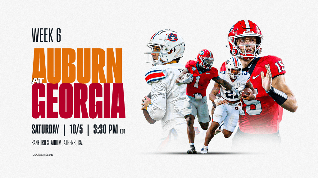 Auburn vs Georgia channel today, time, TV schedule, streaming info