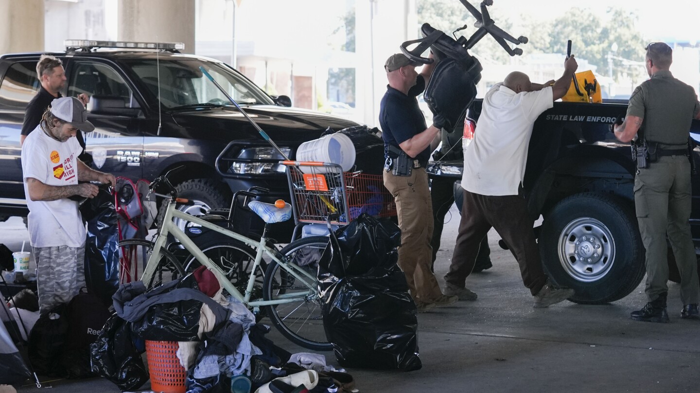 Before Taylor Swift show in New Orleans, a homeless encampment is moved