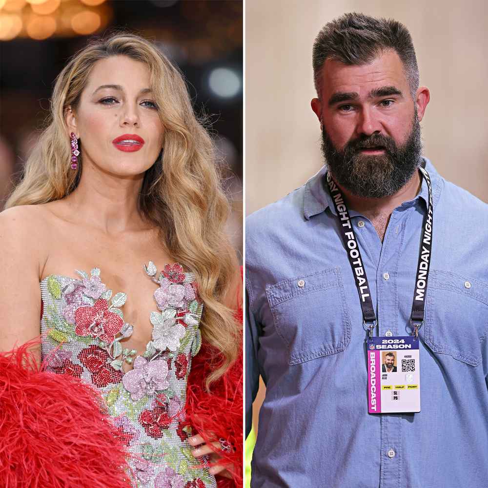 Blake Lively reacts to Jason Kelce Sisterhood of the Traveling Pants review