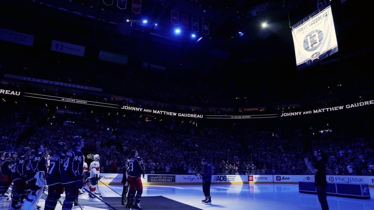 Blue Jackets honor Johnny, Matthew Gaudreau before home opener