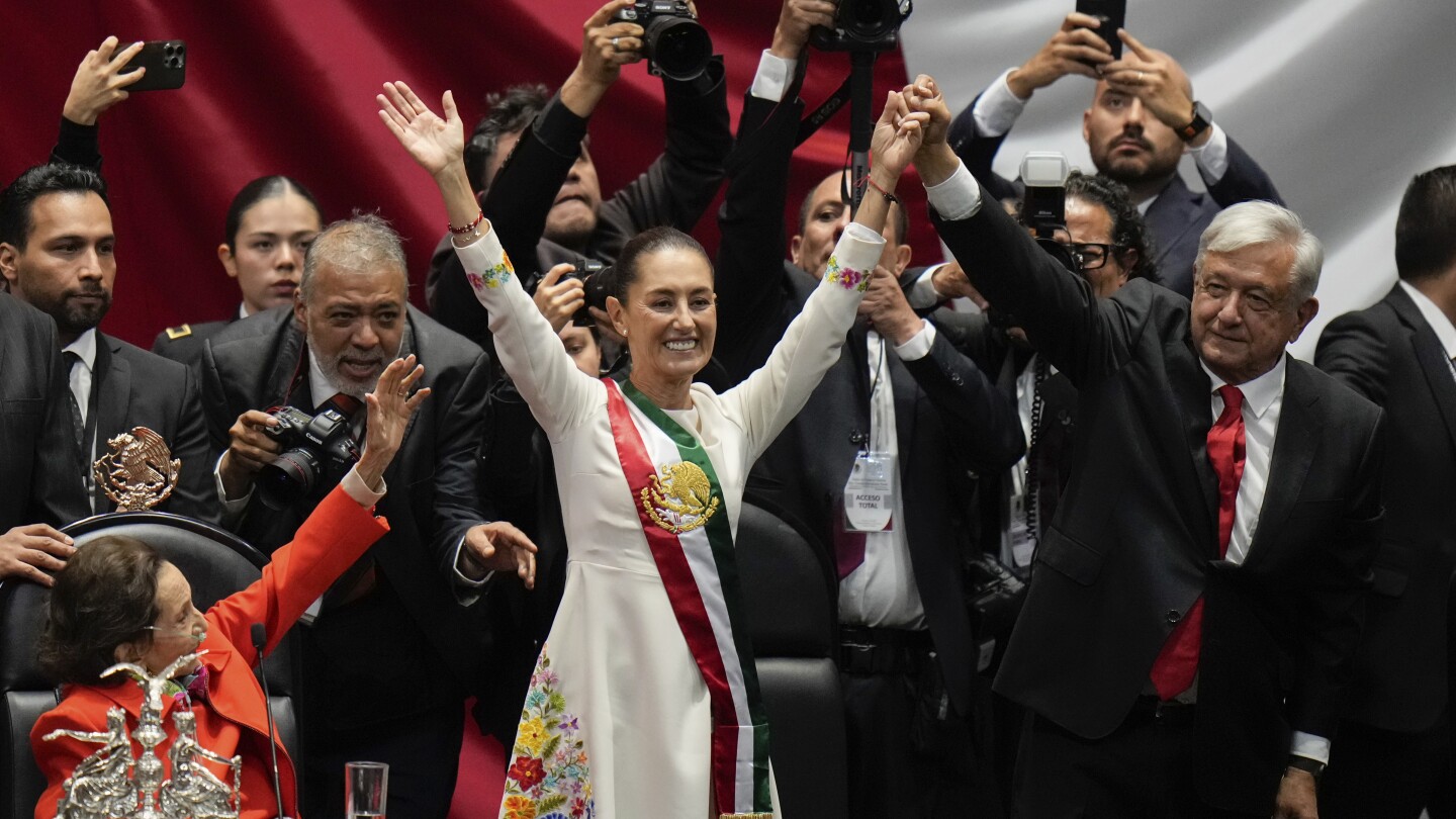 Claudia Sheinbaum sworn in as Mexico's first female president