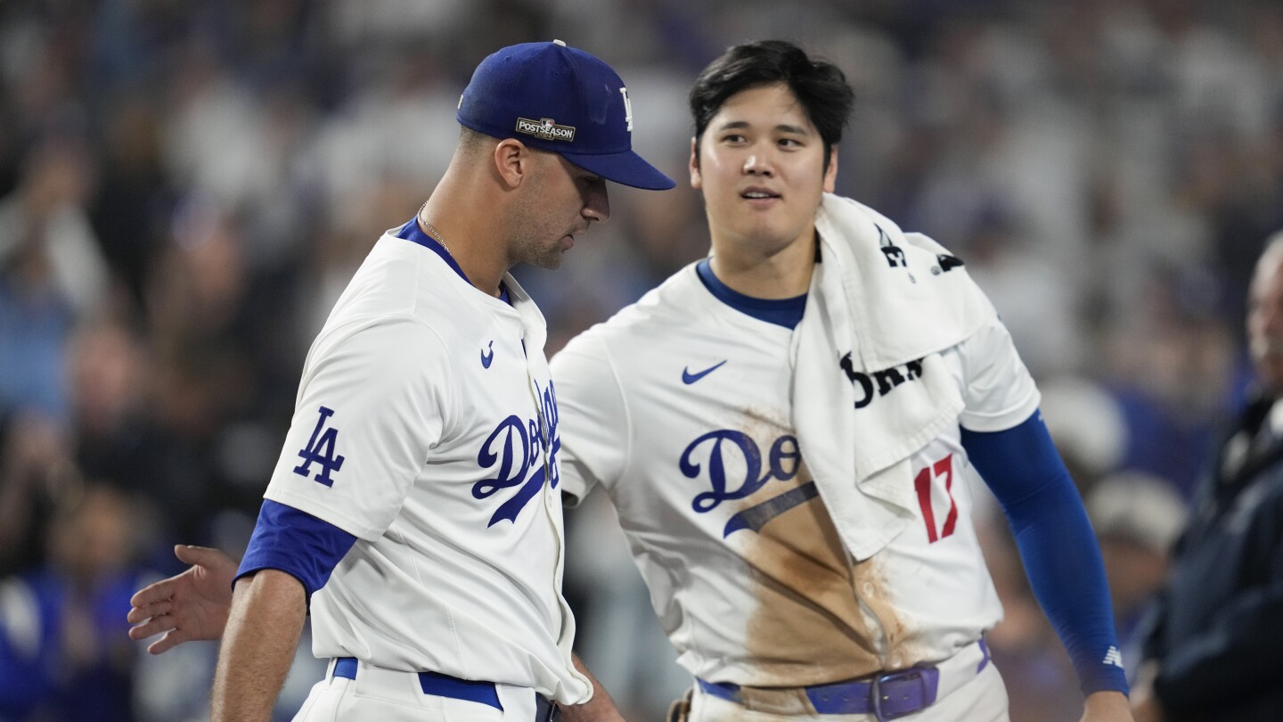 Dodgers tie postseason mark of 33 straight scoreless innings, top Mets 9-0 in NLCS opener