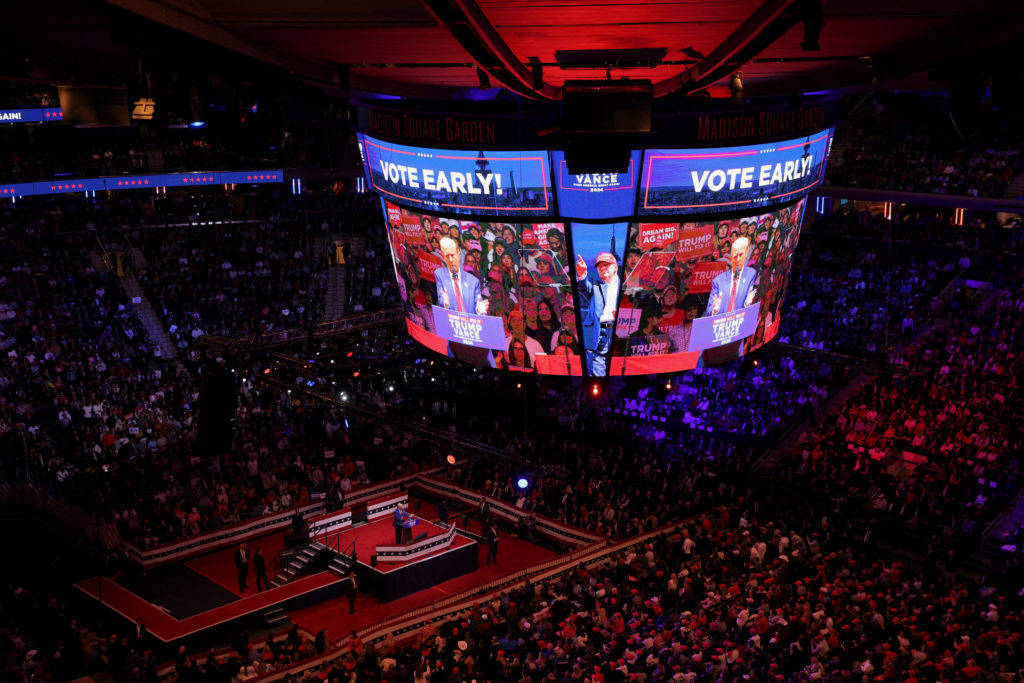 Rally for Republican presidential nominee and former U.S. President Donald Trump, in New York