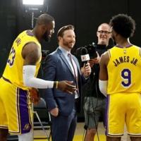 Family affair as LeBron, Bronny James make Lakers bow |