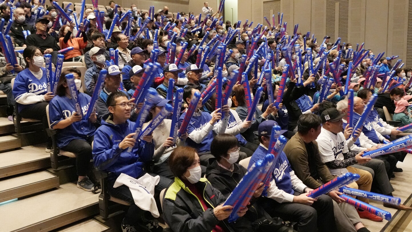 Fans in Shohei Ohtani's hometown gather early to watch World Series