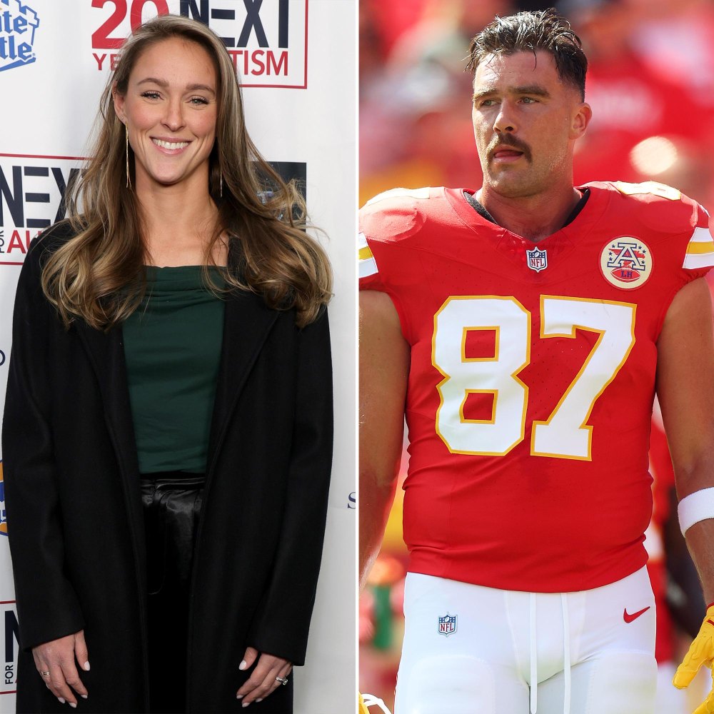 Kylie Kelce Supports Brother in Law Travis Kelce With Alright Nah Shirt at Kansas City Chiefs Game