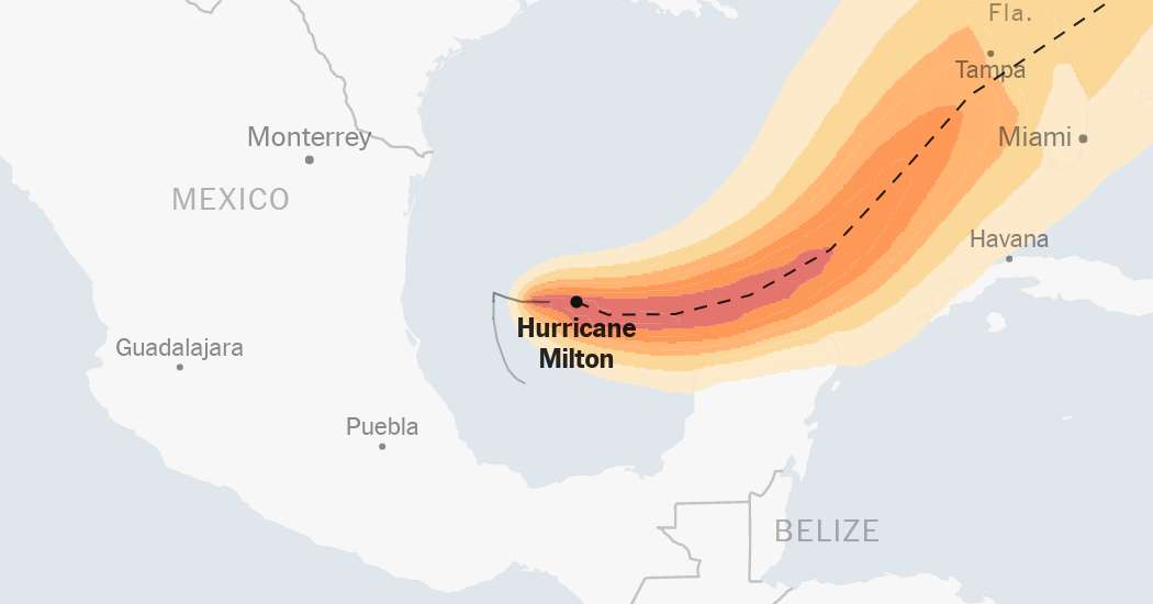 Maps: Tracking Hurricane Milton - The New York Times