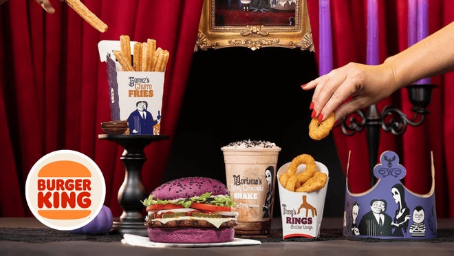 Burger King is launching an Addams Family-themed menu on Oct. 10.