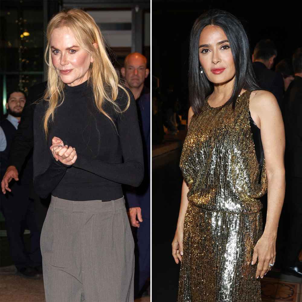 Nicole Kidman Salma Hayek Are Close Friends With No Beef After Fashion Week Moment