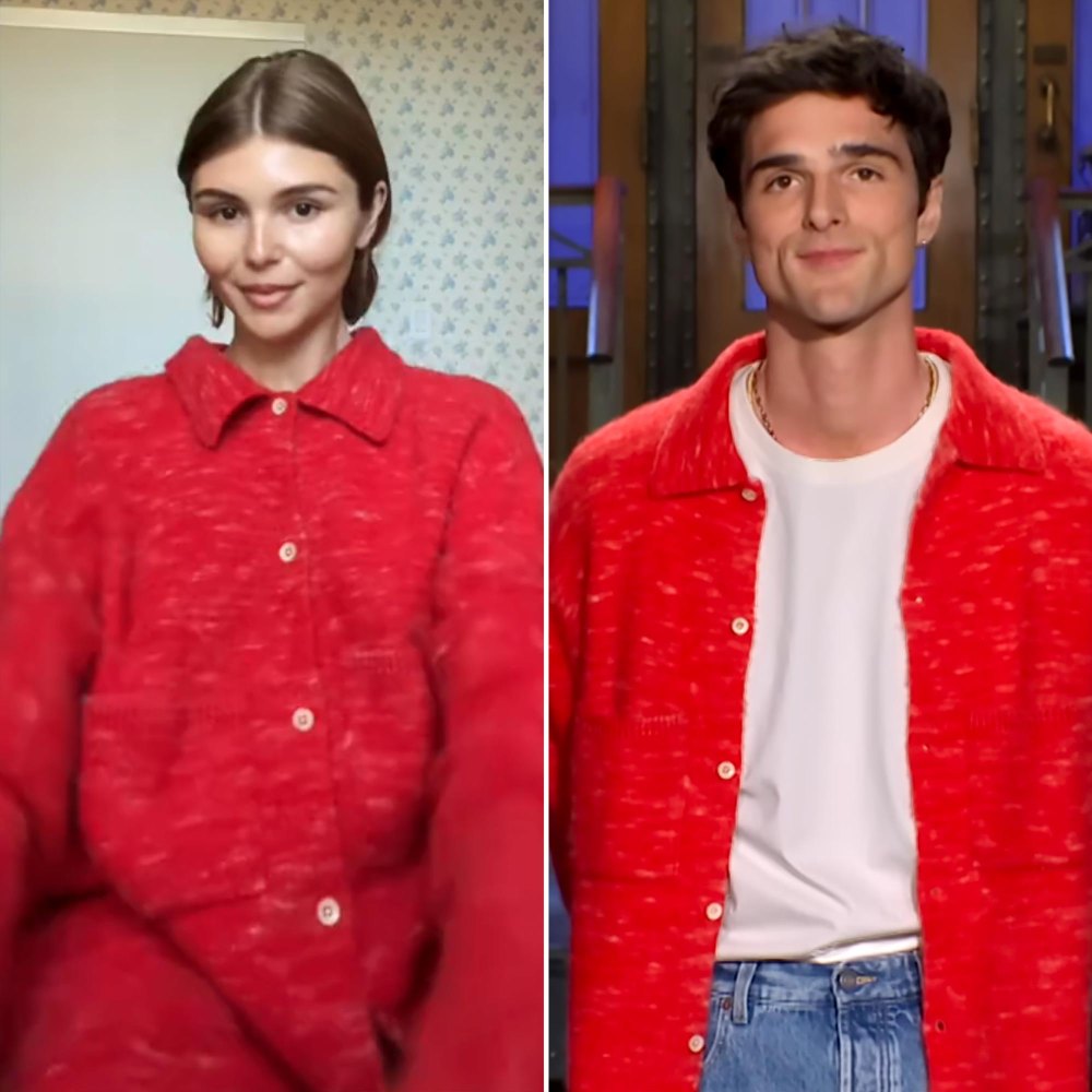 Olivia Jade Wears BF Jacob Elordis Red Sweater