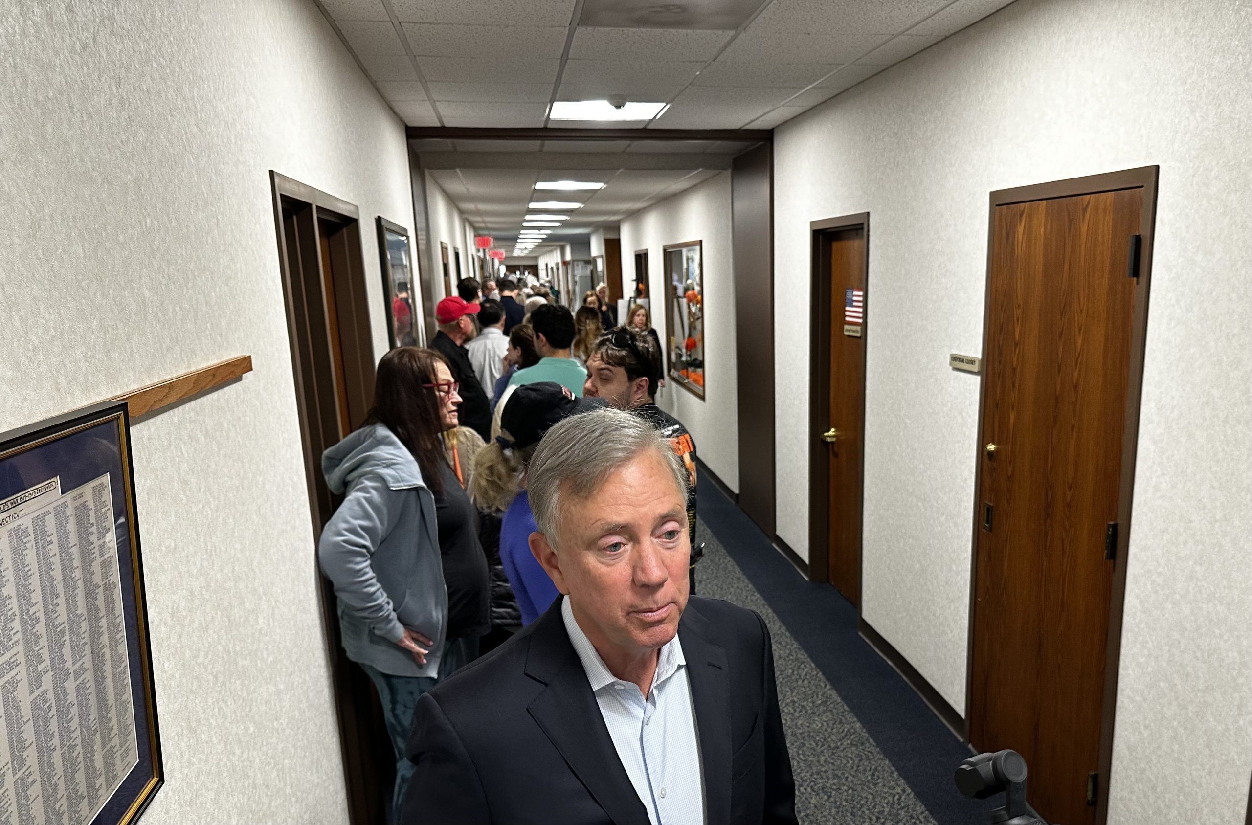 On CT's first early voting day, Lamont finds long lines in Greenwich