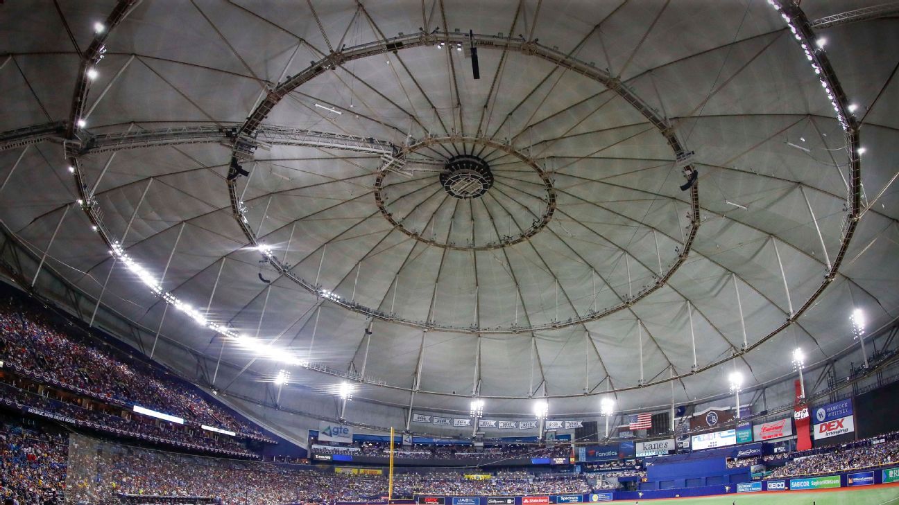 Roof at Tropicana Field sustains major damage from Hurricane Milton