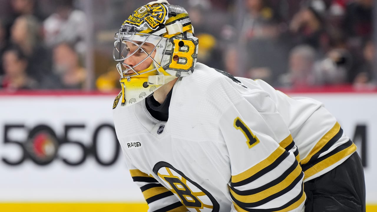 Swayman could start in goal for Bruins in season opener against Panthers