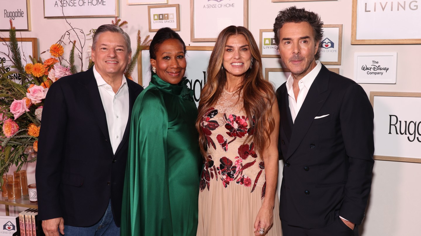 Ted Sarandos, Ryan Reynolds Toast Shawn Levy and Wife Serena at Gala