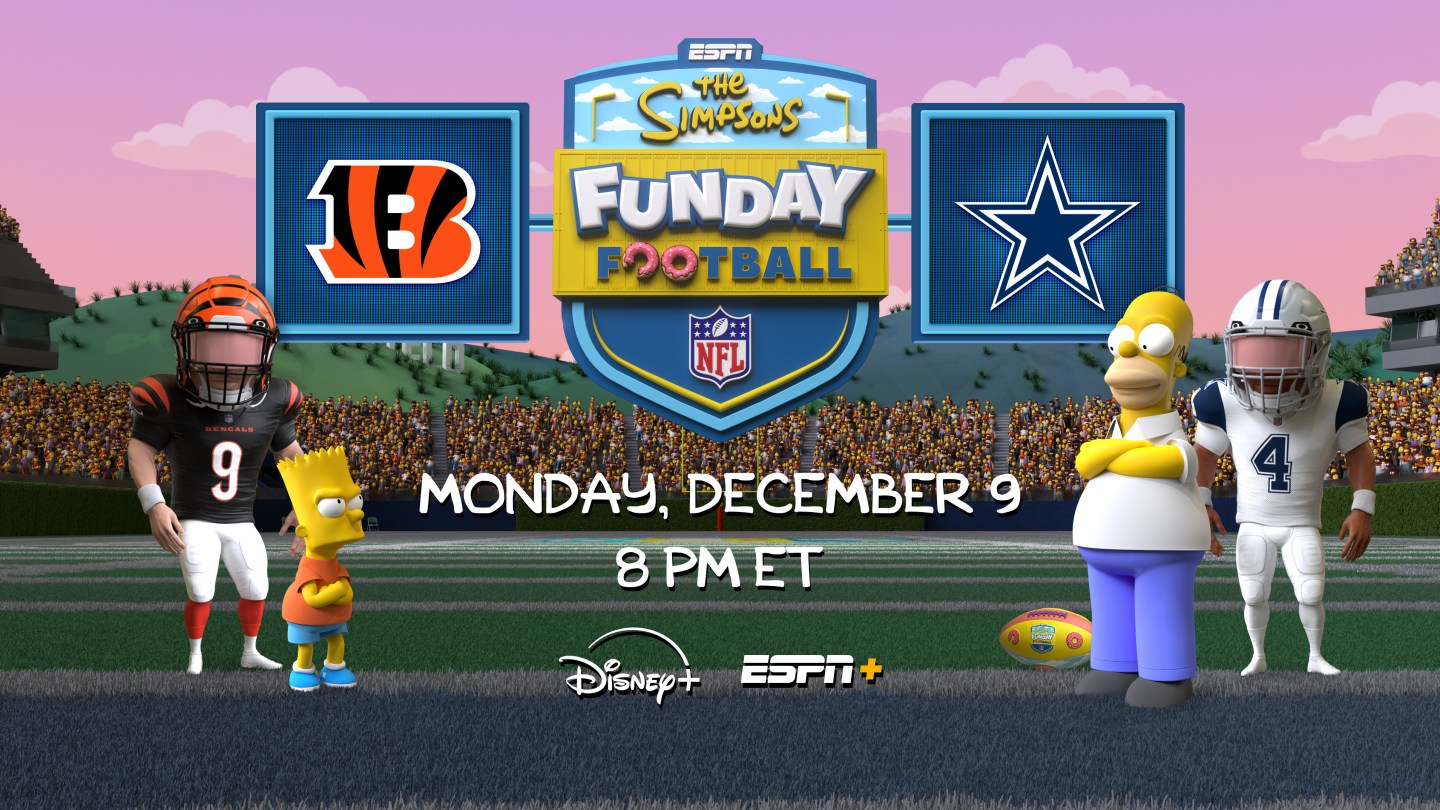 The Simpsons Version of Live NFL Game to Stream on Disney+ Dec. 9