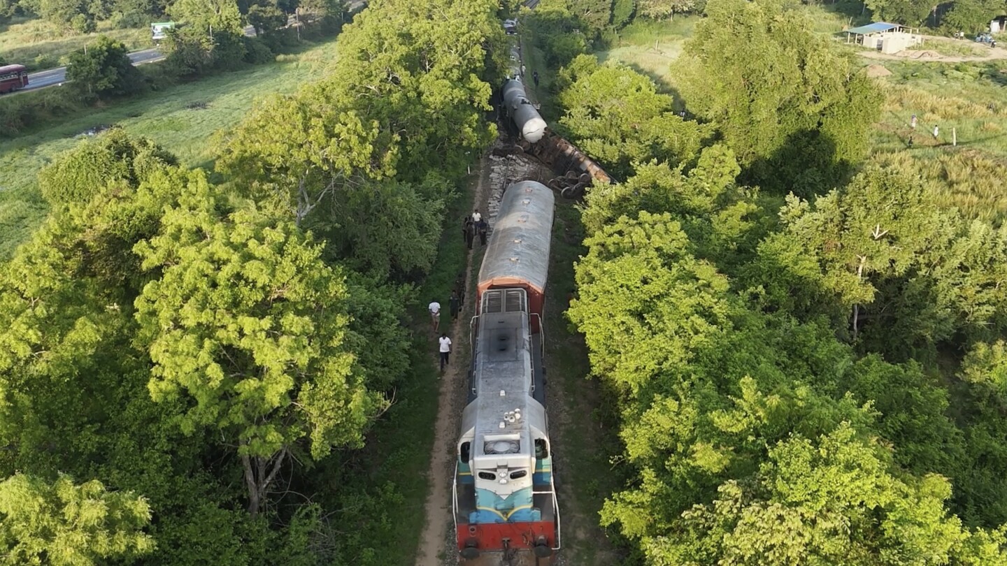 Train hits, kills 2 elephants in Sri Lanka as fuel-carrying tankers derail