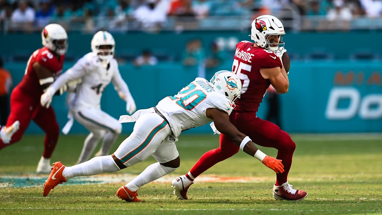 Trey McBride and Marvin Harrison Jr. star -- with Kyler Murray -- in 28-27 comeback win for Arizona Cardinals over the Dolphins in Miami