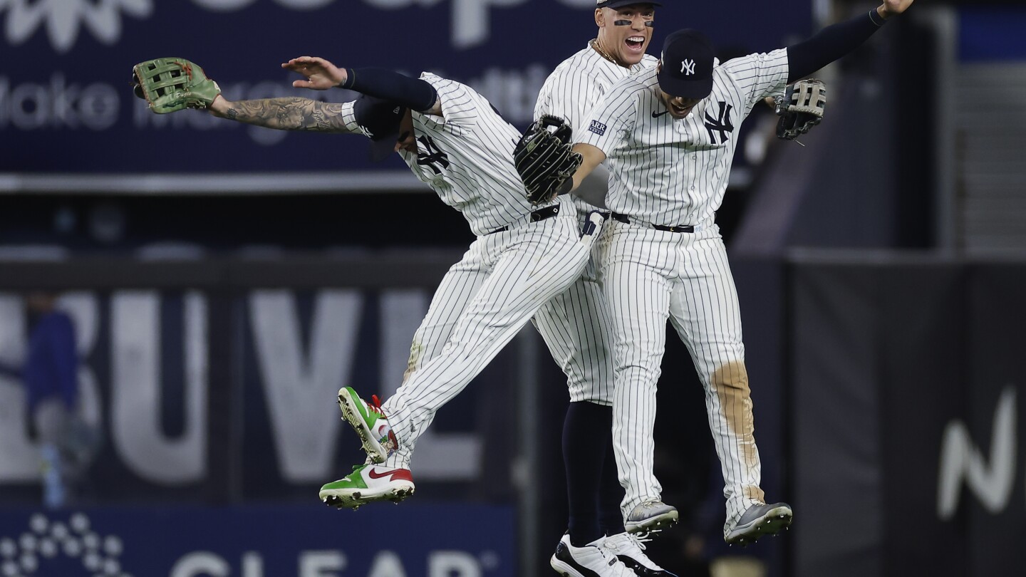 Verdugo's go-ahead single and acrobatic catch lift Yankees over Royals 6-5 in ALDS opener