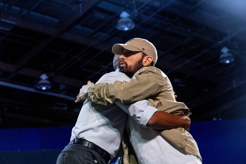 WATCH: Eminem and Obama rally voters for Kamala Harris in Detroit