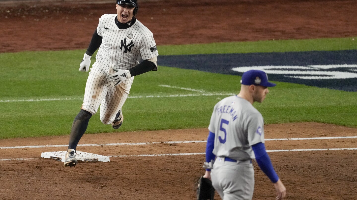 World Series 2024: Volpe slam sparks comeback as Yankees beat Dodgers 11-4