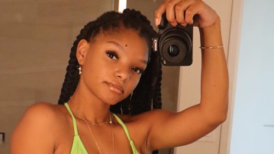 FEATURE Halle Bailey Shows Off Curves in Neon Bikini