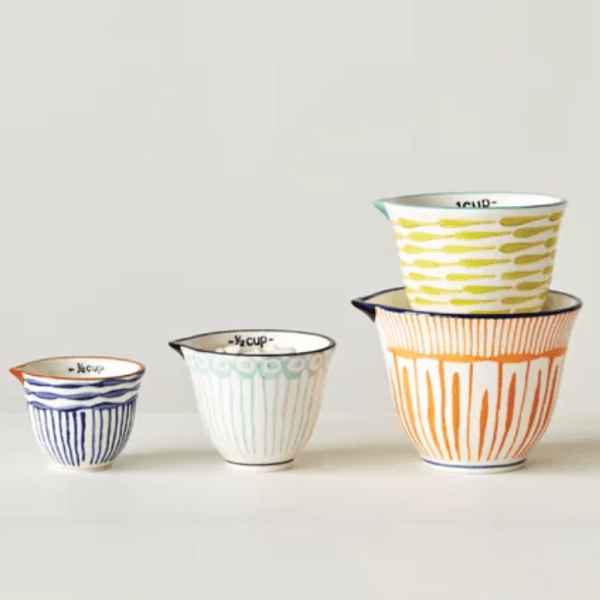 Creative Co-Op 4 -Piece Ceramic Measuring Cup Set