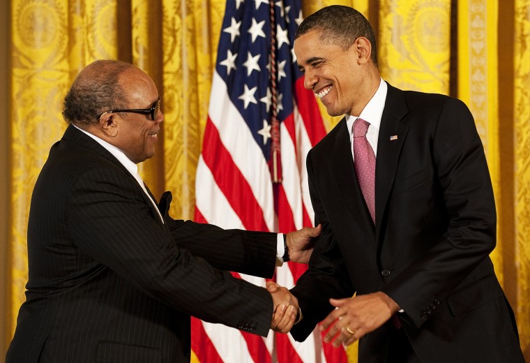 President Barack Obama and Quincy Jones at the White House.