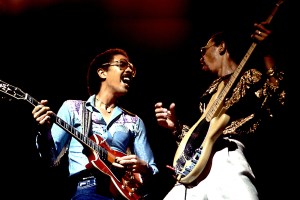 Brothers Johnson on 4/13/80 in Chicago, Il. (Photo by Paul Natkin/WireImage)