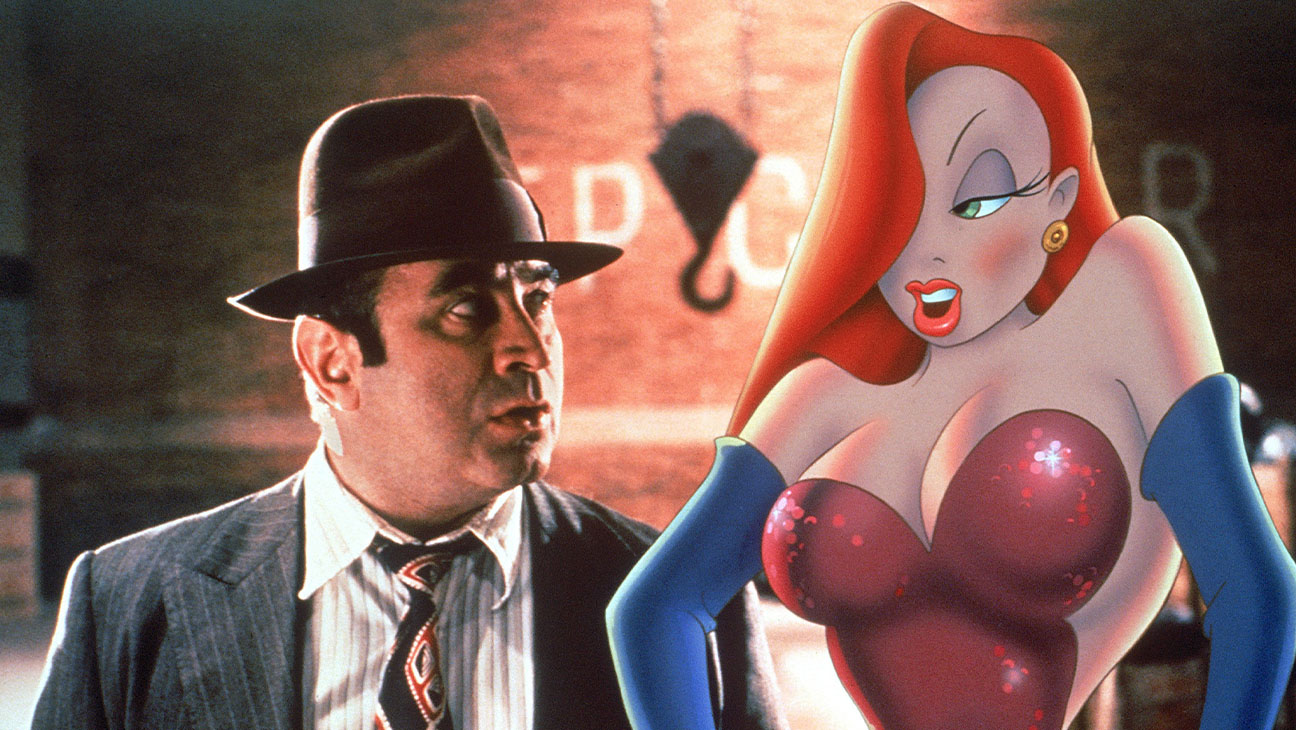 Bob Hoskins and Jessica Rabbit in 'Who Framed Roger Rabbit'