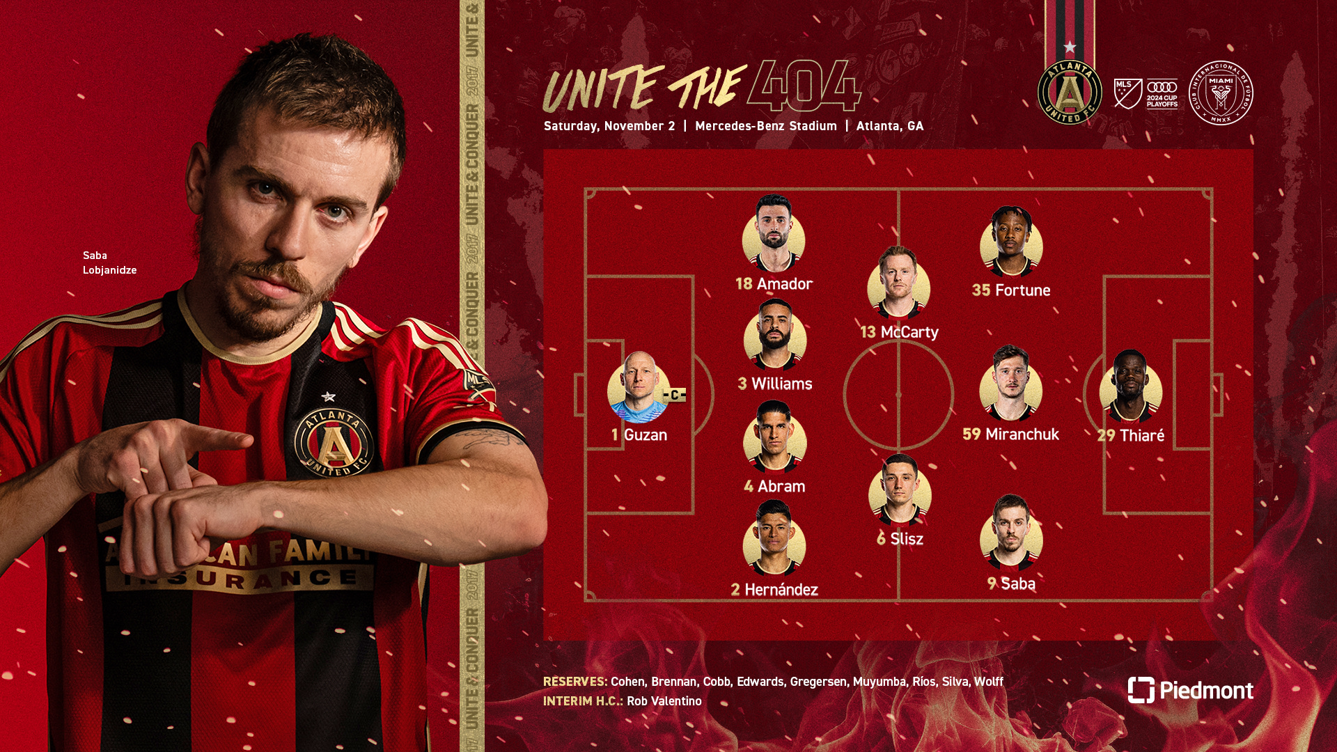 Starting XI and roster notes: Atlanta United clashes with Inter Miami CF in must-win Game 2 