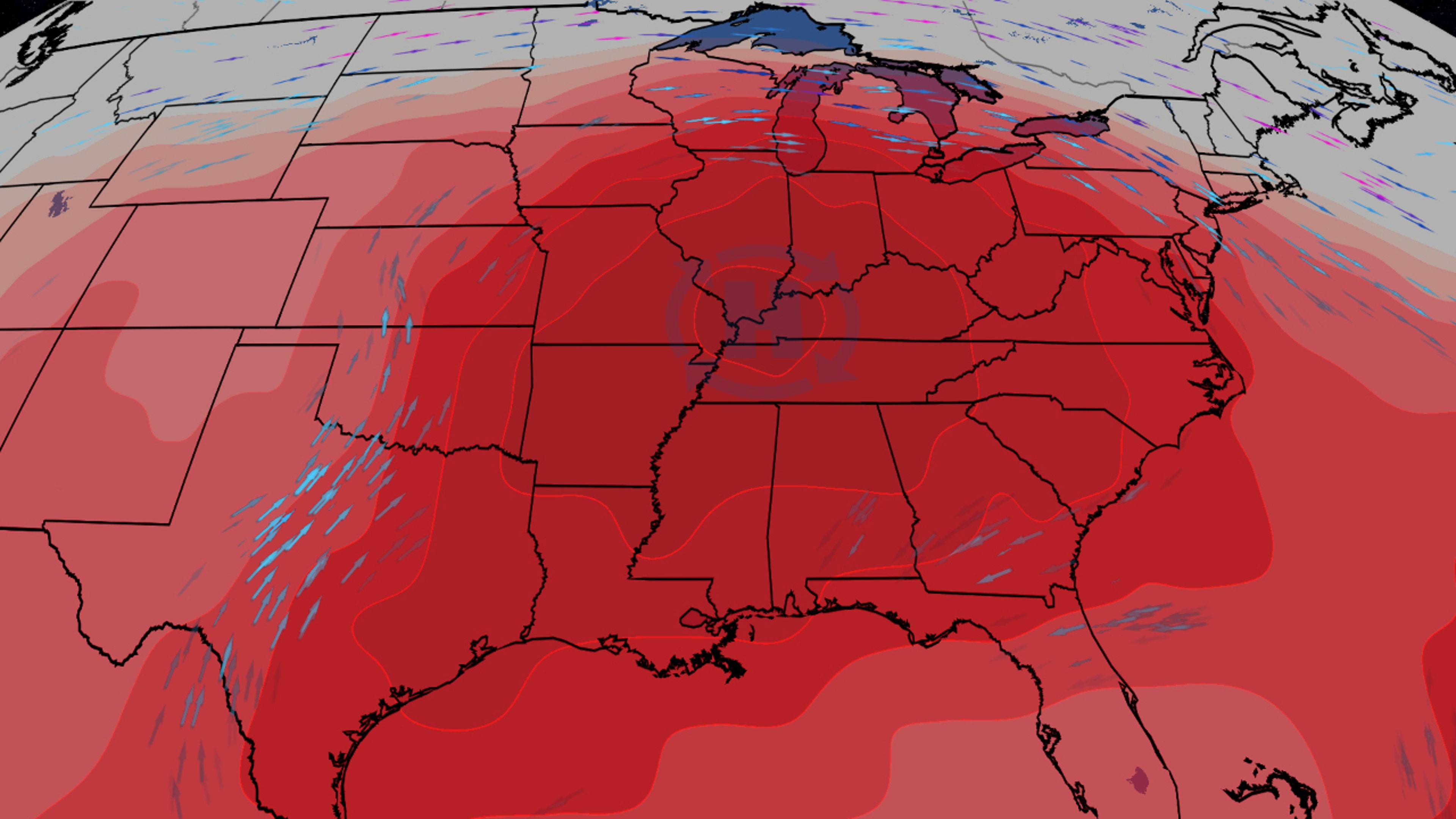 heat dome heat wave forecast south midwest