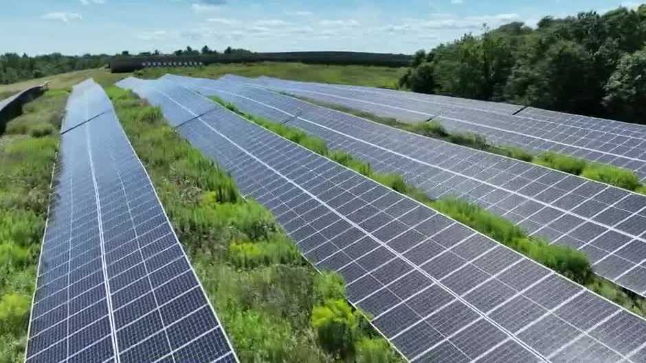 How much solar energy does Maine generate and where does it go?