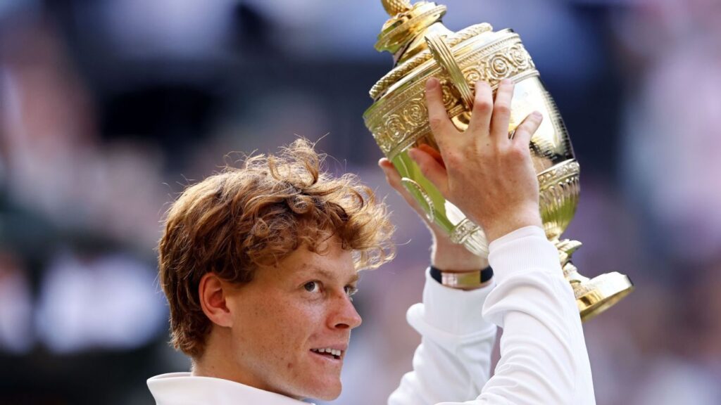 Jannik Sinner tops Carlos Alcaraz in rematch to win Wimbledon