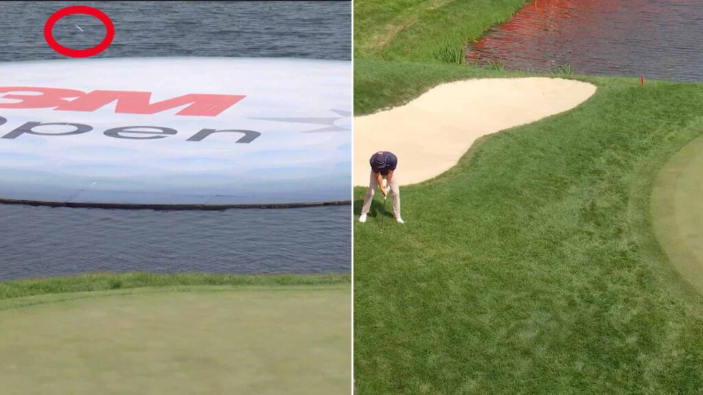 Pro banks shot off floating sign for 'in-the-water birdie' at 3M Open