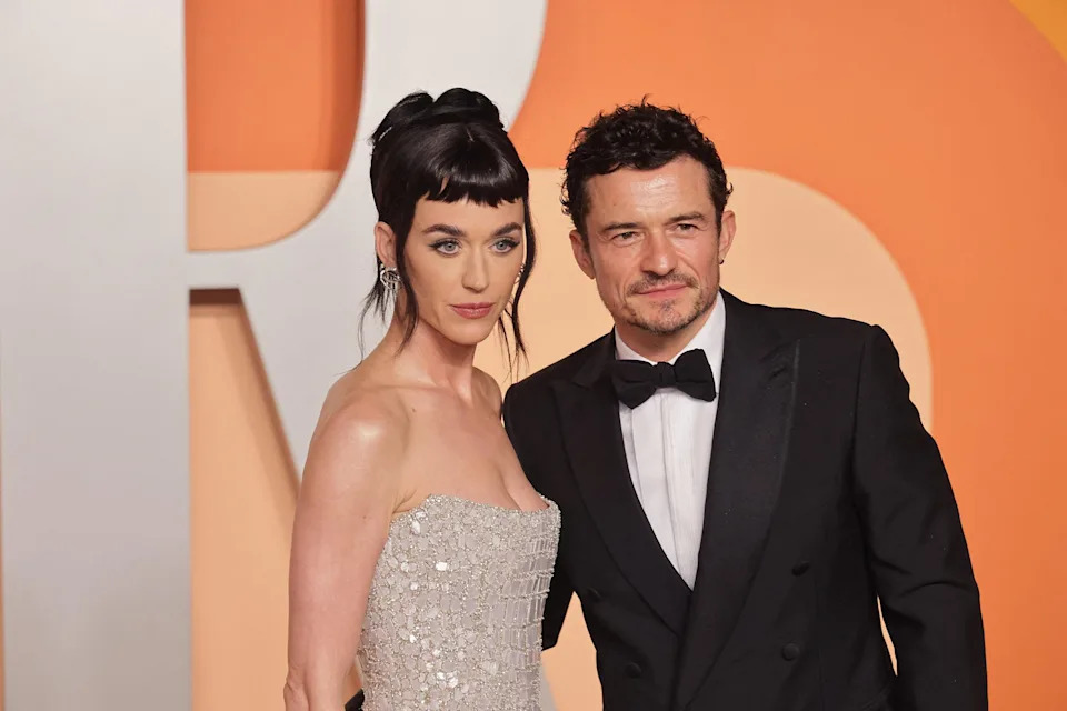 Katy Perry and Orlando Bloom at 2025 Vanity Fair Oscar Party